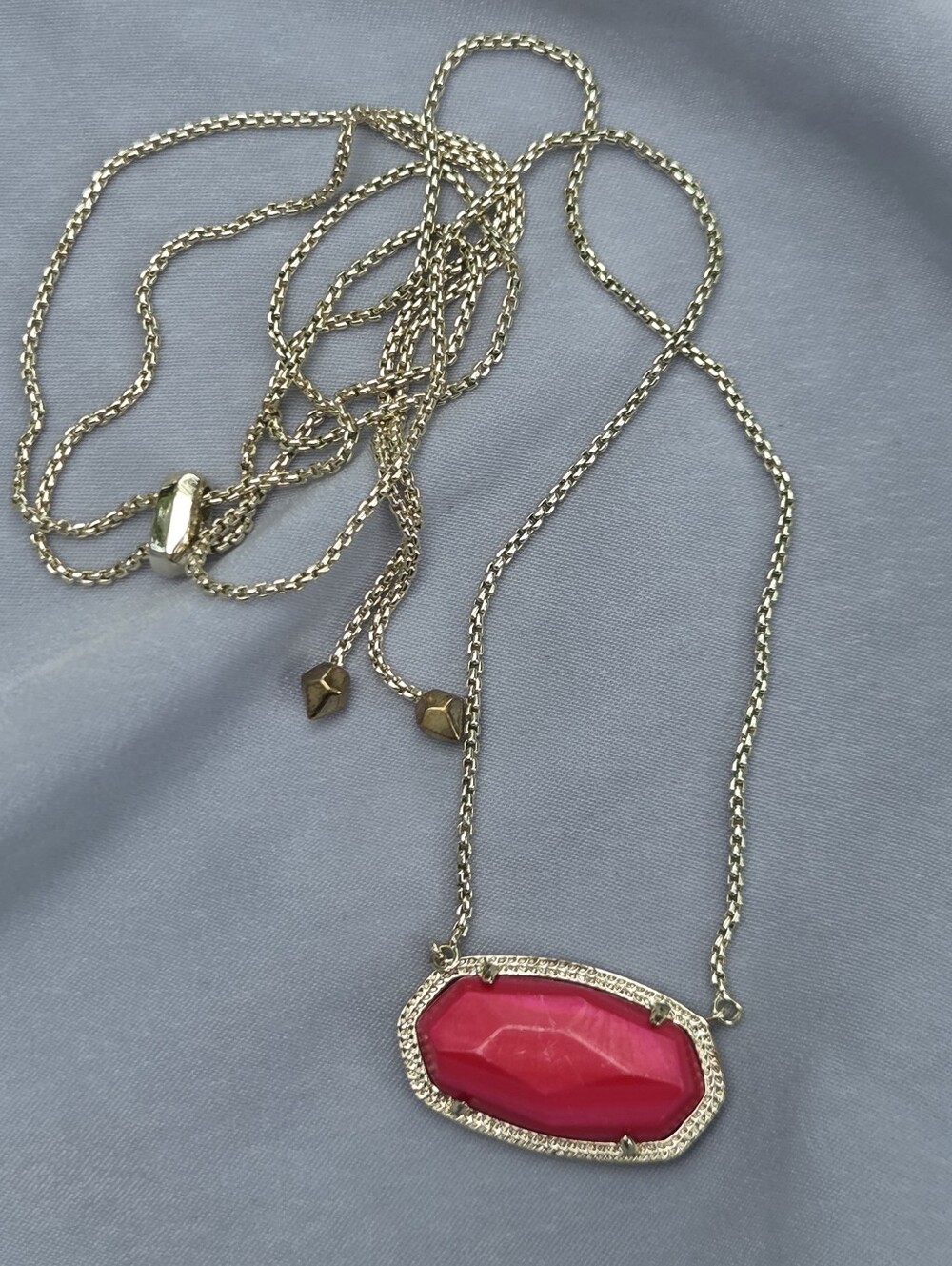 Kendra Scott Red/Pink Dylan Adjustable Necklace